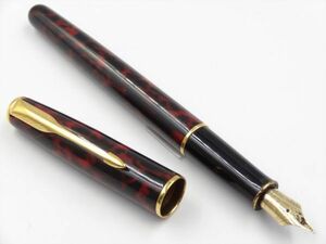 17263d PARKER パーカー 万年筆 ソネット マーブル×ゴールド ペン先18K 750 カートリッジ式