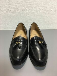 ヴィンテージ GUCCI グッチ レザー タッセル シューズ パンプス ブラック 34 1/2