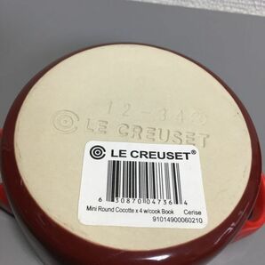 美品 LE CREUSET ル クルーゼ ミニ ココット 10cm レッド まとめて 4点の画像6