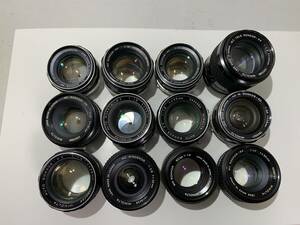 【12個】ミノルタ MINOLTA ROKKOR 55mm/58mm/50mm/100mm/28mm/大量 レンズ まとめて ジャンク セット まとめ (479)