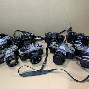 Canon AE-1 PROGRAM/AE-1/OLYMPUS OM-1/OM-2N/MINOLTA X-700/Nikon EL/フィルムカメラ レンズ 大量 まとめて ジャンク セット まとめ (487)の画像1
