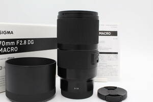 ＜＜化粧箱付き！！＞＞【良品】SIGMA シグマ 70mm F2.8 DG MACRO 単焦点 望遠 フルサイズ Art Eマウント ミラーレス専用 #LE2024243