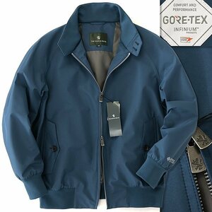 新品 6.1万 スコッチハウス 80周年記念 GORE-TEX ハリントン ジャケット M 青 【J53816】 メンズ HADRIAN ブルゾン スウィングトップ