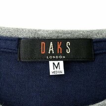 新品 ダックス 天竺 ヘンリーネック 長袖 カットソー M 紺 【I59357】 DAKS LONDON 日本製 メンズ ロンT ポケT コットン ポケット_画像9