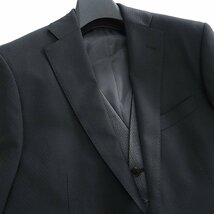 新品 CERIMONIA ドビー ウール 3ピース スーツ A5(M) 黒 【J43663】 170-6D スーツカンパニー セットアップ メンズ フォーマル_画像4