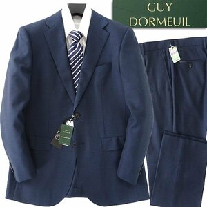 訳有 サヴィルロウ DORMEUIL PATAGONIAN WOOL スーツ AB7(やや幅広XL) 紺 【J50282】 春夏 SAVILE ROW セットアップ メンズ ドーメル