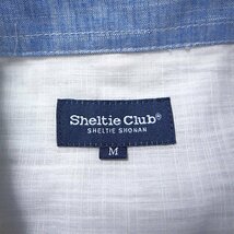 新品 シェルティークラブ 24SS コットン リネン マリンシャツ M 白 【SH1441104_7】 Sheltie Club 春夏 メンズ シェットランド 長袖_画像10