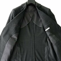新品 スーツカンパニー 春夏 ピンドット トロピカル ウール スーツ YA5(やや細身M) 濃灰 【J58795】 170-8D セットアップ ストレッチ_画像3