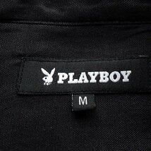 新品 プレイボーイ 24年春夏 バンドカラー シャツ LL 黒 【1024_99】 PLAYBOY メンズ 長袖 コットン オックス バニー スタンドカラー_画像10