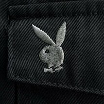 新品 プレイボーイ 24春夏 ストレッチ カーゴ パンツ L 黒【41027_99】 PLAYBOY メンズ バニー 刺繍 コットン ミリタリー 6ポケット_画像7