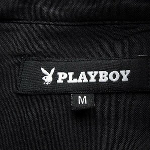 新品 プレイボーイ 24年春夏 バンドカラー シャツ M 黒 【1024_99】 PLAYBOY メンズ 長袖 コットン オックス バニー スタンドカラーの画像10