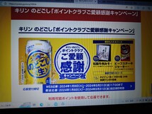 キリン 喉越し生 キャンペーンシール 120点　　 絶対もらえるキャンペーンポイントクラブ ご愛顧感謝キャンペーン　 送料無料_画像2