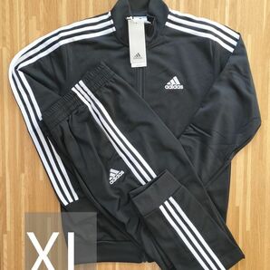 ★アディダス　ＸＬ　ジャージ上下　adidas　ブラック　セットアップ　黒