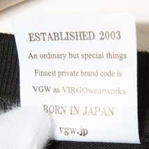 VIRGO Wear Works ヴァルゴ ウェアワークス サイズ2 長袖 プルオーバー クルーネック 前面プリント 黒/ブラック コットン100% カジュアル_画像6