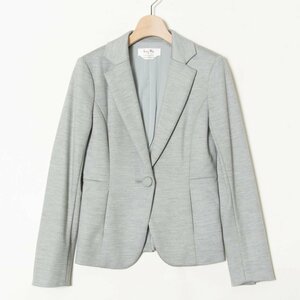 kay me ケイミー ウール100％ 1ボタン テーラードジャケット 日本製 グレー 灰色 7 レディース 婦人 女性 大人 シンプル 無地 綺麗め
