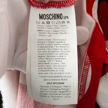 【1円スタート】メール便○ MOSCHINO モスキーノ ドット柄半袖Tシャツ カットソー ブランドロゴ カジュアル 赤 レッド M 綿100％ メンズ_画像5