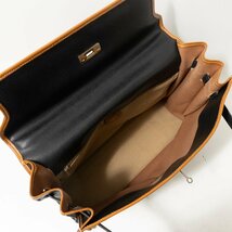 LANCEL ランセル ビジネスバッグ ハンドバッグ レザー調 ブラック 黒系 レトロ エレガンス キレイめ スーツスタイル メンズ 紳士 男性 鞄_画像7