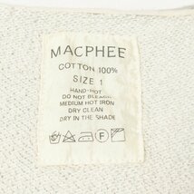 MACPHEE マカフィー ジップアップ パーカー スウェット 羽織 フーディ 無地 上着 1 綿100% コットン グレー 灰色 シンプル カジュアル_画像2