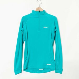 タグ付き Berghaus バーグハウス サーマル ベースジップ ロングスリーブ トップス ハーフジップ Sサイズ ポリエステル ライトグリーン