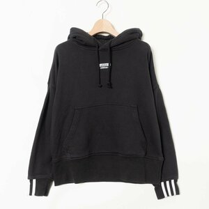 adidas アディダス VOCAL HOODIE パーカー プルオーバー スウェット S 綿100% コットン ブラック 黒 スポーティ ストリート カジュアル