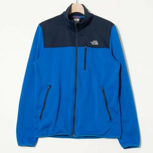 THE NORTH FACE ノースフェイス ジップアップ ジャケット サイズM スタンドカラー 青/ブルー ポリエステル混　アウトドア アウター メンズ