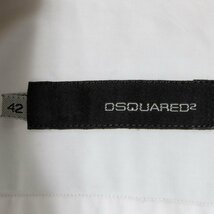 DSQUARED2 ディースクエアード サイズ42 長袖 シャツ コットン100％ 白/ホワイト 無地 メンズ カジュアル ドレス 古着 春夏 トップス_画像6