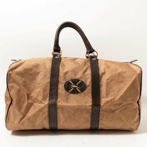LONGCHAMP ロンシャン ボストンバッグ ハンドバッグ フランス製 ポリエステル ブラウン レトロ カジュアル 旅行 レディース 婦人 bag