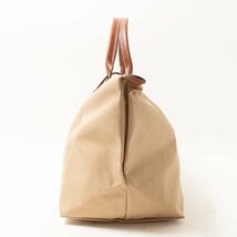 LONGCHAMP ロンシャン ル プリアージュ トートバッグ ベージュ ブラウン レザー ナイロン レディース 手さげ シンプル きれいめ カジュアル_画像4