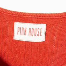PINK HOUSE ピンクハウス ラウンドネック 半袖 コットン100％ ロングワンピース オレンジ 橙 レディース 婦人 女性 カジュアル 古着_画像4