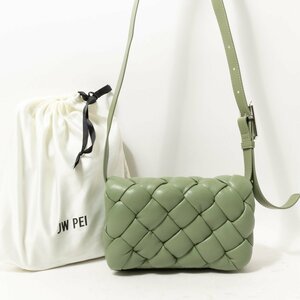 【1円スタート】JW PEI ジェイダブリューペイ Maze Bag ショルダーバッグ 斜めがけ クラッチバッグ グリーン ビーガンレザー 合成皮革