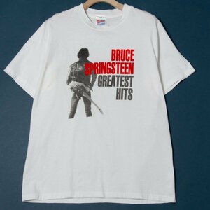 メール便◯ BRUCE SPRINGSTEEN ブルーススプリングスティーン USA製 サイズL 半袖 Tシャツ クルーネック ヘインズ 丸胴 白/ホワイト 非売品