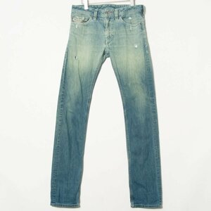 DIESEL ディーゼル W30 L32 デニムパンツ ジーンズ ジーパン ダメージ加工 コットン100％ ジップフライ インディゴ メンズ カジュアル