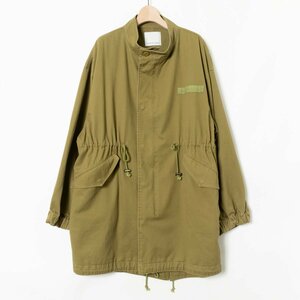 CAPRICIEUX LE'MAGE Capri shurema-ju Mod's Coat stand neck outer Zip up F cotton 100% cotton khaki green casual 