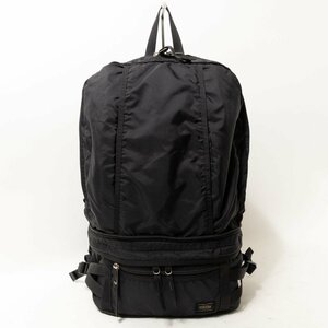 【1円スタート】PORTER ポーター 吉田カバン 日本製 TRIP 2WAY ウエストバッグ リュックサック ナイロン トラベルシリーズ ブラック 鞄