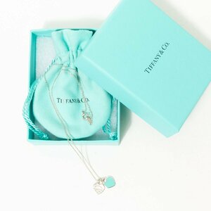 【1円スタート】Tiffany & Co リターン トゥ ティファニー ブルー ダブルハート タグ ペンダント ネックレス シルバー ブルー Ag925