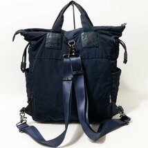 ANNA SUI mini アナスイ ミニ 3WAY マザーズバッグ ショルダー トート リュックサック ネイビー 紺 ナイロン キルティング レディース bag_画像2