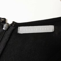 theory luxe 長袖ワンピース セオリーリュクス ブラック 黒 とろみ感 スリム バックファスナー ラップ風 綺麗め 薄手 レーヨン100％ 40_画像5