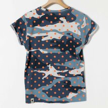 メール便○ Paul Smith ポールスミス レディース 女性 半袖Tシャツ M ブルー系 総柄 ドット 日本製 カジュアル コットン リヨセル 春夏_画像9