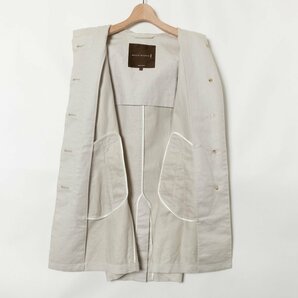 MACKINTOSH マッキントッシュ 英国製 フーデットコート アウター 無地 ロングコート 32 麻100% リネン 生成り系 ナチュラル カジュアルの画像4