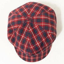 WOOLRICH ウールリッチ キャップ 帽子 100％綿 レッド ブルー チェック柄 カジュアル アウトドア 春夏 メンズ 紳士 男性 服飾小物_画像7