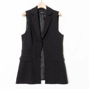 ZARA BASIC ザラ ベーシック ジレ ジャケット 上着 羽織 無地 Mサイズ ポリエステル100% ブラック 黒 綺麗め モード カジュアル