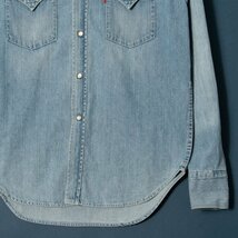 LEVI'S RED TAB リーバイス レッドタブ サイズL ウエスタンシャツ 長袖 デニム インディゴ コットン100％ メンズ カジュアル アメカジ_画像4