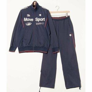 DESCENTE MOVE SPORT デサント ムーブ スポーツ サイズO ジャージ セットアップ 上下セット ポリエステル100％ 紺/ネイビー メンズ ウェア