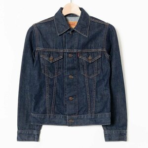 LEVI'S デニムジャケット リーバイス ネイビーブルー カジュアル 定番 綺麗め シンプル ベーシック 上着 コットン100％ 綿 着まわし 春秋 S