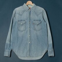 LEVI'S RED TAB リーバイス レッドタブ サイズL ウエスタンシャツ 長袖 デニム インディゴ コットン100％ メンズ カジュアル アメカジ_画像1