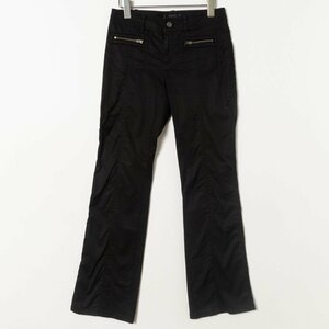 UNTITLED Untitled stretch pants black black 2 size M corresponding cotton polyurethane hip hang thin casual paka ring 