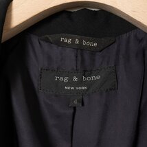 rag & bone テーラードジャケット ラグアンドボーン ブラック 黒 シンプル 綺麗め ベーシック 裏地あり 肩パッド入り ウール96％ 4 USA製_画像5