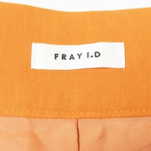 FRAY I.D ボトムス フレイ アイディー リネン混タックストレートパンツ オレンンジ系 綺麗め カジュアル シンプル 着まわし 0 FWFP221035_画像6