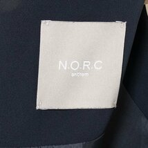 N.O.R.C 八分袖ワンピース ノーク ダークネイビー アンクル丈 綺麗め シンプル ベーシック 無地 ラグラン バックファスナー 裏地あり 3_画像6