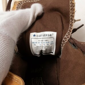 CONVERSE スニーカー コンバース ハイカット バイカラー ダークブラウン キャメル カジュアル オシャレ シューズ 靴 メンズ 紳士 28.5cmの画像9